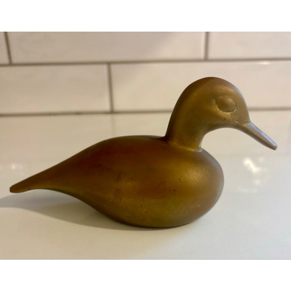 Vintage Brass Duck Figurine made in India